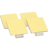 Benson Zelfklevende RVS Wandhaakjes Set - 4 Stuks - Vierkant | Vierkante Handdoek Haakjes | Multi Wandhaakje | Muur Haak | Deurhaak | Haken | Wandhaak