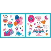 Lief! Roze Muurstickers voor in de Kinderkamer