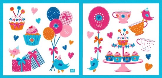 Lief! Roze Muurstickers in de Kinderslaapkamer – 31x30x1cm | Decoratie voor aan de Muur | Verwijderbaar Herplaatsbare Wandplaatjes | Deals Online BV