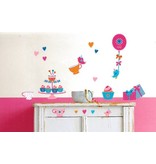 Lief! Lifestyle Lief! Roze Muurstickers voor in de Kinderslaapkamer – 31x30x1cm | Decoratie voor aan de Muur | Verwijderbaar en Herplaatsbare Wandplaatjes