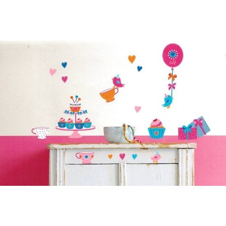 Lief! Lifestyle Lief! Roze Muurstickers voor in de Kinderslaapkamer – 31x30x1cm | Decoratie voor aan de Muur | Verwijderbaar en Herplaatsbare Wandplaatjes