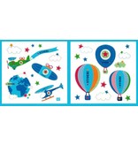 Lief! Lifestyle Lief! Stoer! Blauwe Muurstickers voor in de Kinderslaapkamer – 31x30x1cm | Decoratie voor aan de Muur | Verwijderbaar en Herplaatsbare Wandplaatjes