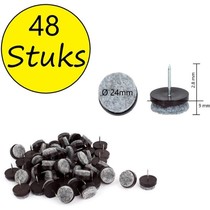 Viltglijder met Nagel 48 Stuks – 24mm