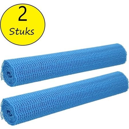 Banzaa Antislipmat 2 stuks – 30x150cm – Anti Slip Onderkleed op Rol – Blauw