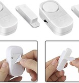 Benson 2x Draadloze Mini-Alarmen Set met Sensor - 2 Stuks  - 95 dB - Inclusief Batterijen en Montageset | Pakket van 2 Magnetische Deur en Raam Sensor Alarmsystemen | Woningbeveiliging | Waarschuwings Alarm Tegen Inbrekers en Indringers