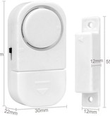 Benson 2x Draadloze Mini-Alarmen Set met Sensor - 2 Stuks  - 95 dB - Inclusief Batterijen en Montageset | Pakket van 2 Magnetische Deur en Raam Sensor Alarmsystemen | Woningbeveiliging | Waarschuwings Alarm Tegen Inbrekers en Indringers
