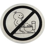 Banzaa Toilet Deurbordje Verboden Staand te Plassen – 7cm – Wc Bordje – Pictogram