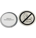 Banzaa Toilet Deurbordje Verboden Staand te Plassen – 7cm – Wc Bordje – Pictogram