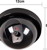 Banzaa Premium 1x Dummy LED Beveiligingscamera met Bewegingssensor – 12x8cm – Zwart – 1 Stuks | Draadloze Nepcamera Met Rode Led op Batterijen | Knipperende Camera Beveiliging Voor Binnen en Buiten | Buitencamera | CCTV Dome Bewakingscamera