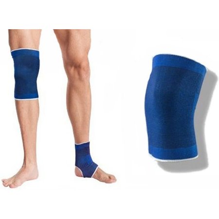 Banzaa Unisex Blauwe Compressie Knie Brace - 2 stuks - Onesize | Elastische Knee Support Sleeve