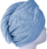 Banzaa Blauwe Microvezel Handdoek Droogt Uw Natte Hoofdhaar 7x Sneller – Blauw | Absorberende Voorgevormde Hoofdhanddoek Geschikt Voor Drogen van Kort en Lang Kapsel | Haartulband Voor Snel Opdrogen van Nat Haar Na het Douchen of Baden | Haarwikkels