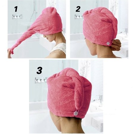 Banzaa Lichtroze Microvezel Handdoek Droogt Uw Natte Hoofdhaar 7x Sneller – Licht Roze | Absorberende Voorgevormde Hoofdhanddoek Geschikt Voor Drogen van Kort en Lang Kapsel | Haartulband Voor Snel Opdrogen van Nat Haar Na het Douchen of Baden | Haa