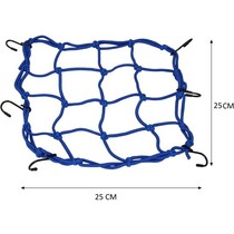 Premium Bagagenet met 6 Haken Blauw – 25x25cm