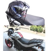 Banzaa Premium Bagagenet met 6 Haken – 25x25cm – 55x55 Uitgerekt – Geel | Spin, Motorfiets, Scooter en Fiets