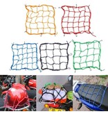 Banzaa Premium Bagagenet met 6 Haken – 25x25cm – 55x55 Uitgerekt – Zwart | Spin, Motorfiets Scooter en Fiets