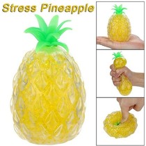 Ananas Stressbal met Waterparels – 12x7cm