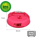 Banzaa Magnetron Deksel met afsluitbaar ontluchtingsventiel Rood – 26x7cm | Voor het Bereiden van Stoommaaltijden