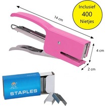 Benson Nietmachine met 400 Nietjes Roze