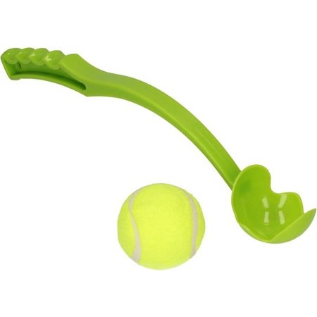 Benson Blauwe Honden Ballenwerper met Ergonomische Handgreep – Inclusief Tennisbal – 38cm – Groen | Balwerper voor Hond | Bal Werpen | Apporteer Speelgoed | Hondenspeelgoed