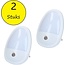 Benson Nachtlampje LED met Sensor 2 Stuks – 11x7cm | Nachtlicht voor in het Stopcontact | Nachtverlichting | Nachtlamp Stekker