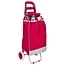 Banzaa Rode Opvouwbare Trolley Boodschappen Tas Wagen Op 2 Wieltjes – 93 x 44 x 24 cm
