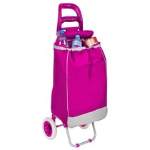 Roze Opvouwbare Trolley Boodschappen Tas