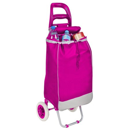 Banzaa Roze Opvouwbare Trolley Boodschappen Tas Wagen Op 2 Wieltjes – 93 x 44 x 24 cm