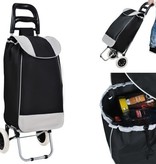 Banzaa Trolley Boodschappen Tas Wagen Op 2 Wieltjes - Boodschappentrolley Zwart Grijs