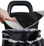 Banzaa Trolley Boodschappen Tas Wagen Op 2 Wieltjes - Boodschappentrolley Zwart Grijs