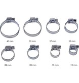 Benson Benson Slangenklemmen Set 40 Delig – 8 Verschillende Formaten – Zilverkleurig
