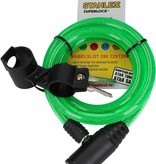 Stahlex Stahlex Superlock Staalkabelslot met Plastic Omhulsel Groen – 120cm | Bescherming | Fietsslot | Fiets op Slot zetten | Fiets op Slot Doen