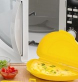 Cuisy Speciale Magnetron Omelet Maker Grijs – 19x9cm | Maak uw Omelet in de Magnetron | Magnetronbestendige Bewaarbak en Opwarmbak