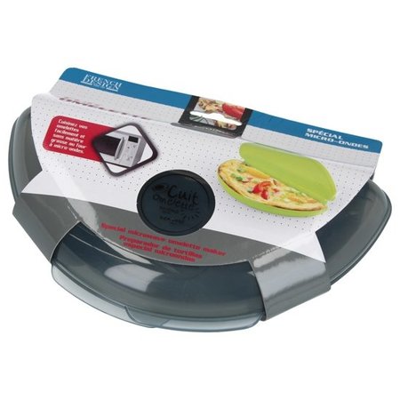 Cuisy Speciale Magnetron Omelet Maker Grijs – 19x9cm | Maak uw Omelet in de Magnetron | Magnetronbestendige Bewaarbak en Opwarmbak