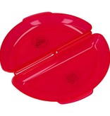 Cuisy Speciale Magnetron Omelet Maker Rood – 19x9cm | Maak uw Omelet in de Magnetron | Magnetronbestendige Bewaarbak en Opwarmbak