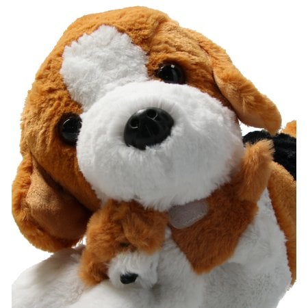 Sunkid Sunkid Pluche moederhond  2 Puppy’s Knuffeldier 40cm