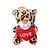 Dinotoys Pluche Knuffel Panter met Hart Love 15cm