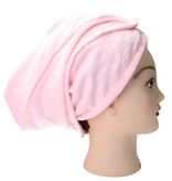Banzaa Lichtroze Microvezel Handdoek Droogt Uw Natte Hoofdhaar 7x Sneller – Licht Roze | Absorberende Voorgevormde Hoofdhanddoek Geschikt Voor Drogen van Kort en Lang Kapsel | Haartulband Voor Snel Opdrogen van Nat Haar Na het Douchen of Baden | Haa