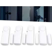 Premium 4x Draadloos Inbraakalarm Set met Magnetische Sensoren – 4 Stuks