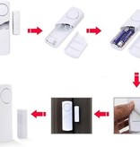 Banzaa Premium 4x Draadloos Inbraakalarm Set met Magnetische Sensoren – 4 Stuks – Wit – 90 dB  | Deur en Raam Beveiliging | Inbraakalarmsysteem| Woningbeveiliging | Waarschuwings Alarm Tegen Inbrekers en Indringers