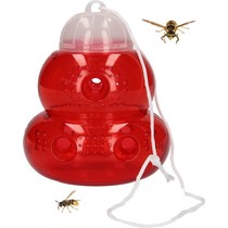 Ecovriendelijke Insecten en Wespenval – Rood – 17x11 cm | Val Tegen Wespen Bijen Vliegen en Horzels | Insectenval