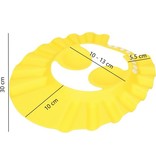 Banzaa Gele Deluxe Douchekap voor Kleine Kinderen van 0-6 Jaar met Oorbeschermers – 27cm | Shower Cap voor Baby’s en Peuters | Douchekapje voor Kindjes