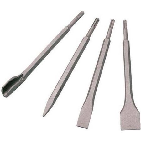 Benson Arrow- Tech Beitel set Sds Plus 4-Delig – 31x17x2cm | Klussen | Set met Beitels van Roestvrijstaal