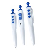 Banzaa Fidget Pen Anti stress set 3 stuks Flip en Click Pen Wit-Blauw