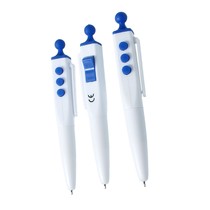 Fidget Pen Anti stress set 3 stuks Flip en Click Pen Wit-Blauw