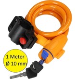 Banzaa Staalkabelslot voor de Fiets Met Beschermend Omhulsel Oranje – 16x11cm | Bescherming | Fietsslot | Kettingslot