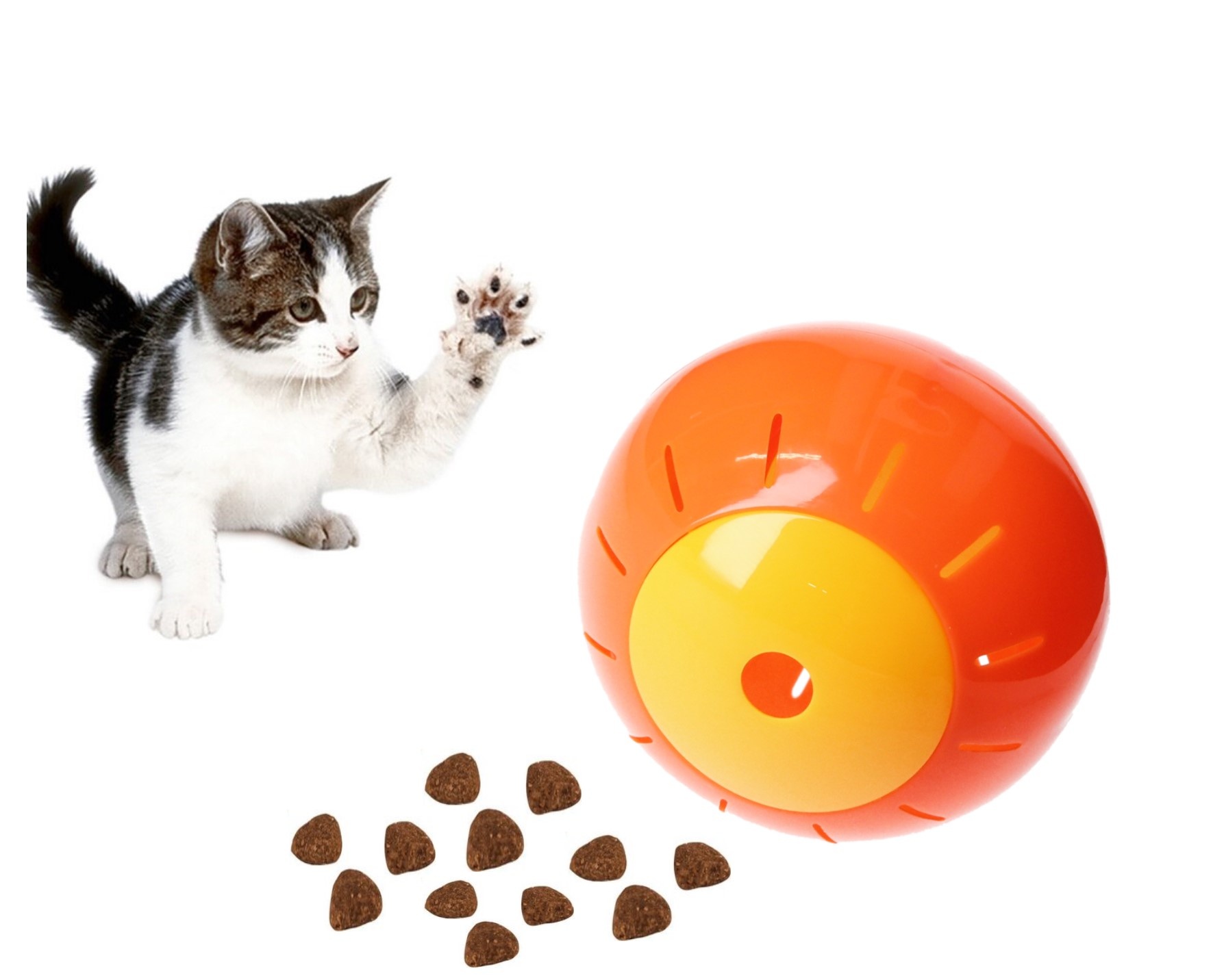 Aan het water video Vooruitgang Honden en katten Speelbal Dieren Speelgoed Snacks bal 12,5 cm Oranje | Best  Deals Online BV