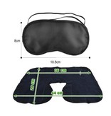Travel Pillow Opblaasnekkussen 2 Stuks + 2 Gratis Oogmaskers – 27x42cm | Reiskussen Opblaasbaar | Duopack met Slaapmaskers | Comfortabel Slapen Onderweg | Autokussen