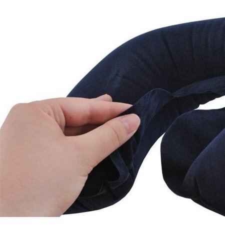 Travel Pillow Opblaasnekkussen 2 Stuks + 2 Gratis Oogmaskers – 27x42cm | Reiskussen Opblaasbaar | Duopack met Slaapmaskers | Comfortabel Slapen Onderweg | Autokussen