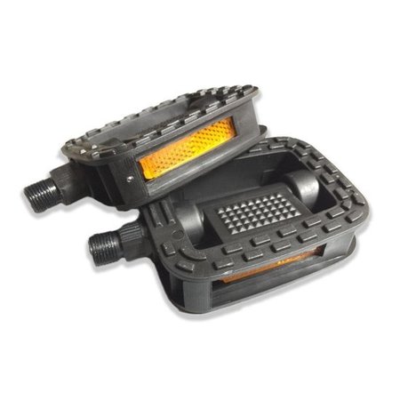 Techno Techno Anti-Slip Fietspedalen Set met Reflectoren – 2 Stuks – Zwart | Fiets Pedalen | Fietstrappers | Losse Trappers voor Reparatie