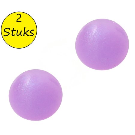 Banzaa Slijmbal met Glitters 2 Stuks – Squishy – Stressbal – Knijp Speelgoed – Paars